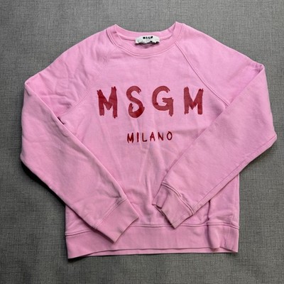 MSGM Milano Sweatshirt Women's S Pink Crewneck Pullover Casual