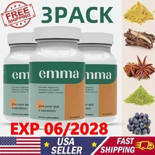 3 PACK Emma Relief Supplement KONSCIENS KETO for Gut Bloating -60 Capsules USA