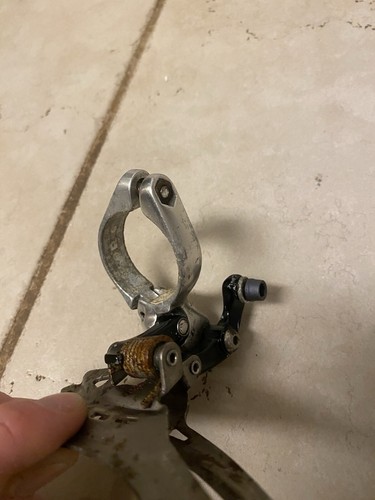 Campagnolo RECORD 10-Speed Clamp-On Compact DOUBLE Front Derailleur RUST - Picture 5 of 7