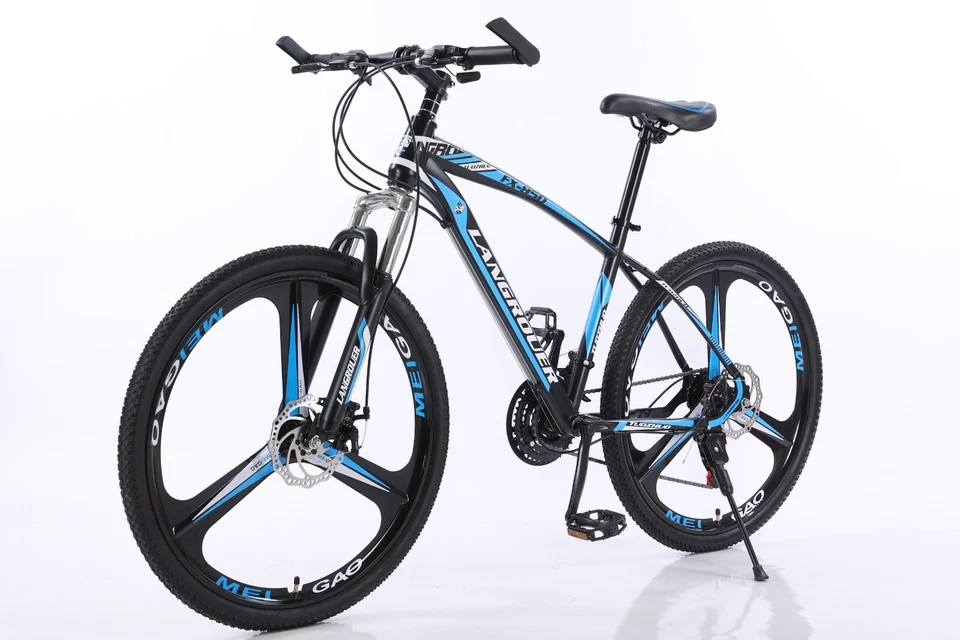 LANGROUER 26" 21 Speed Mountain Bike 26 inch 3 Spoke Wheels Bicycle Shimano