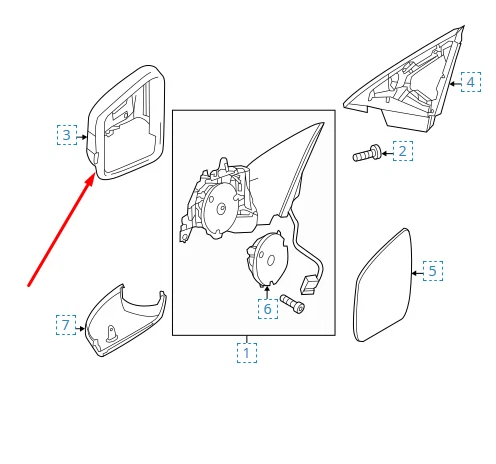 NEW MB C-CLASS W205 RIGHT WING MIRROR COVER A21281060007755 