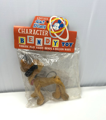 Vintage Disney Pluto Bendy Toy Collectible Walt Disney Bendy Toy - 1960s