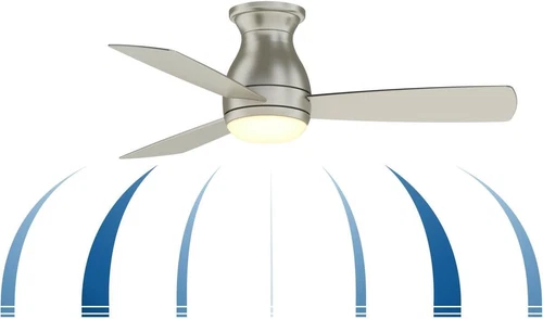 Hugh 44" Indoor/Outdoor Ceiling Fan with LED Light - Brushed Nickel Finish - Picture 6 of 8