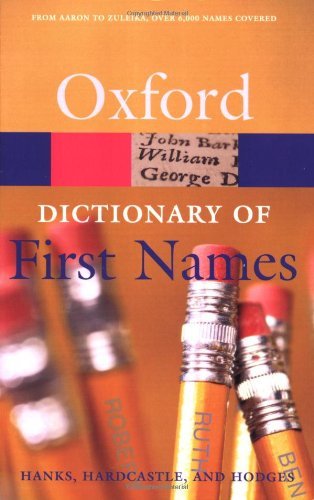 Oxford Paperback Reference: A Dictionary of First Names by Patrick Hanks