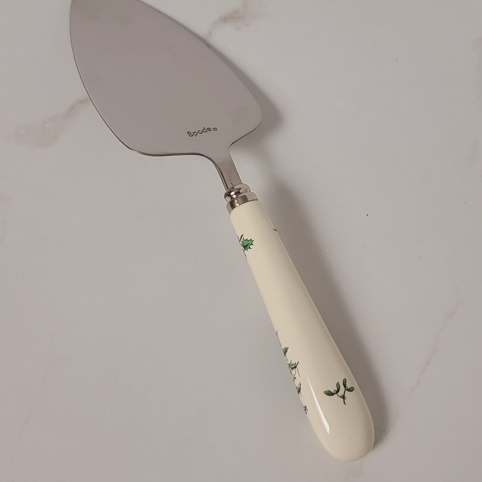 Vintage SPODE England Cake Slice Serrated Pie Server Knife w. Box