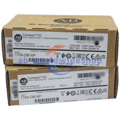 100% New 1769-OB16P CompactLogix 16 Pt 24VDC Prot D/O Module Factory Sealed