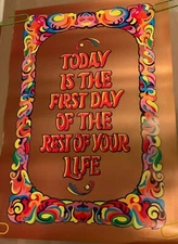 FIRST DAY OF THE REST OF YOUR LIFE 1970 VINTAGE PRO POP NOS POSTER By Cocorico
