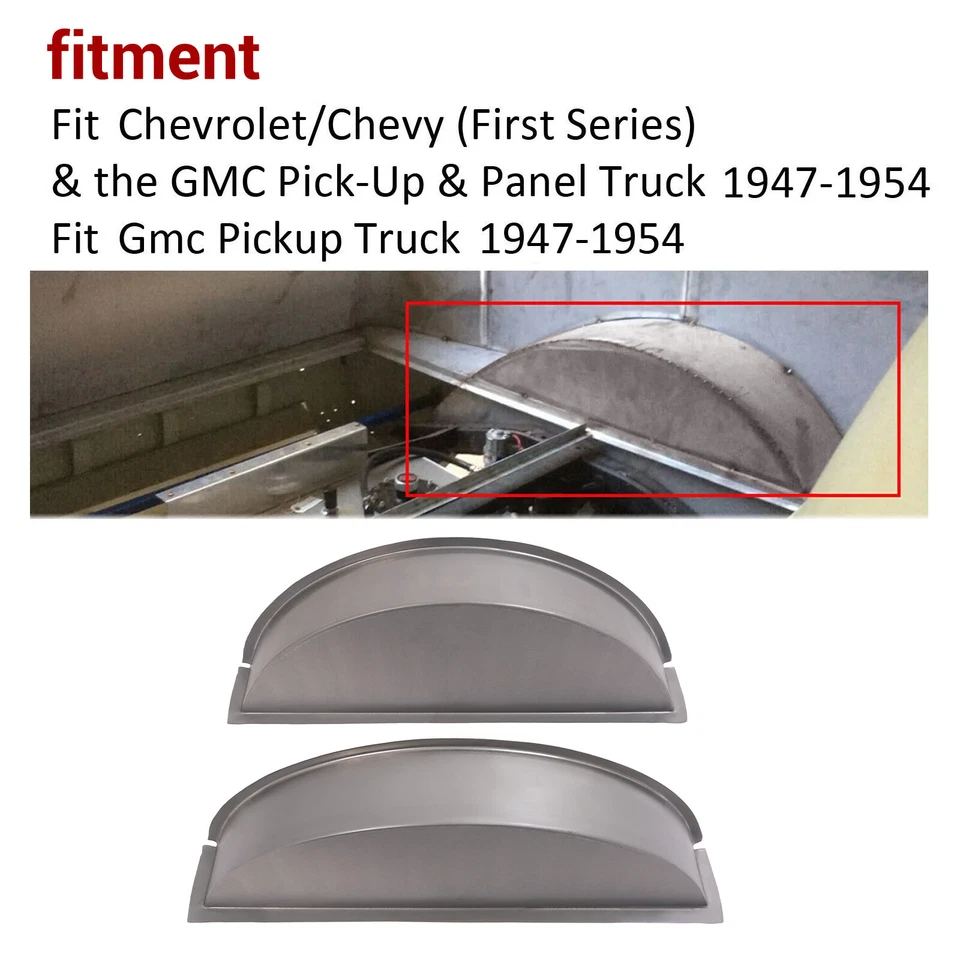 Pair of Wheel Tubs Zinc Fit For Chevy Chevrolet 1947-1954 Pickup Truck - Image 4 of 4