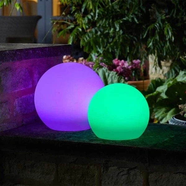 Ex Large Lunieres Orb Garden Light Patio Colourful Smart Solar Outdoor Orb Light