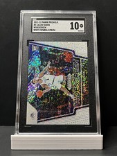 Jalen Suggs 2021-22 Panini Prizm Draft Picks Widescreen White Sparkle #3 SGC 10