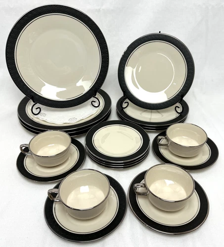 20 Piece Vintage Franciscan China Midnight Mist Setting For 4 Dinner Plates +