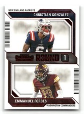 2023 Panini Contenders - Round Numbers #3 Christian Gonzalez, Emmanuel Forbes 