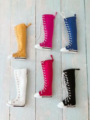 knee high sneaker boots fit most 1/6 Fashion doll both arched feet/flat feet