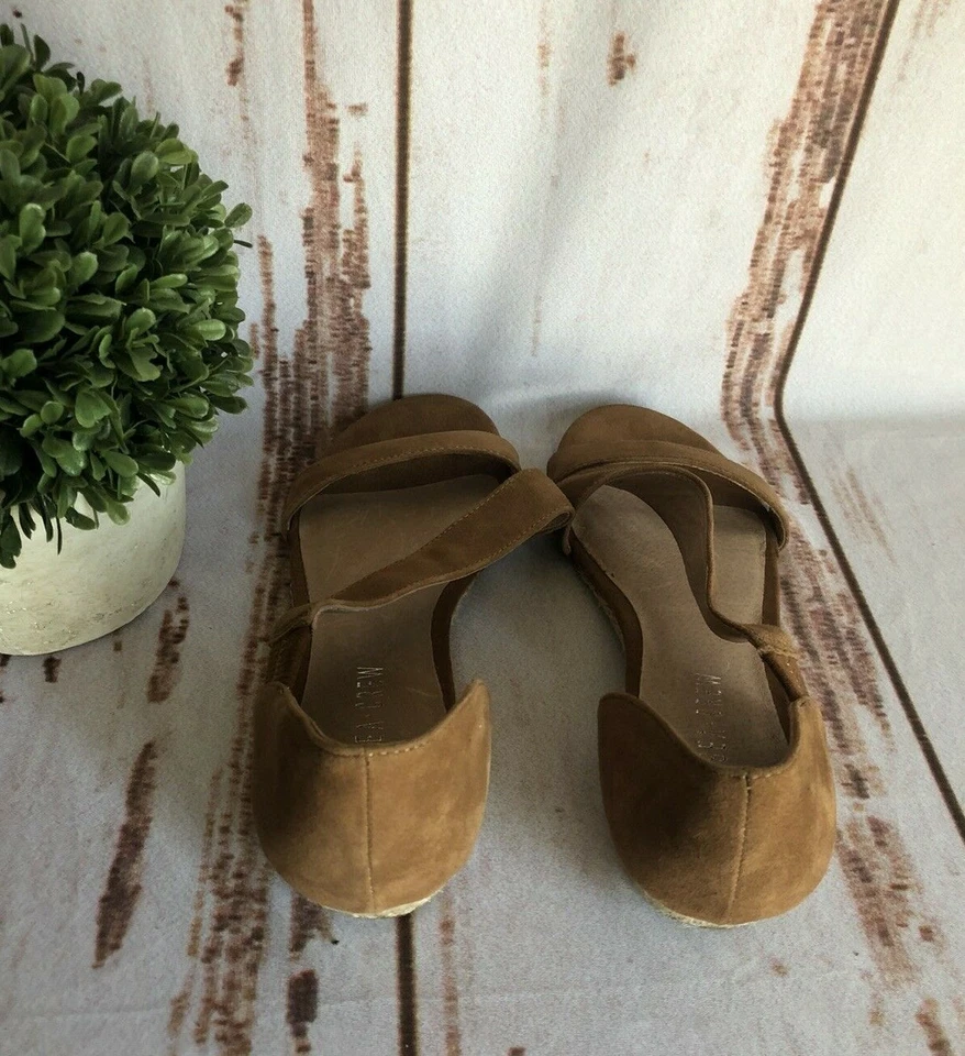 NUEVO-Chelsea Crew Sahara Sandalia Plana de Cuero con Tirantes en Tostado Coñac Talla 9 Foto 3 de 4