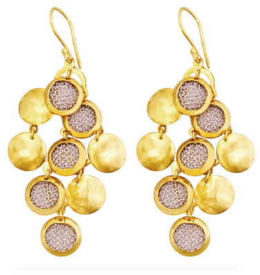 Adami & Martucci W1011 Women's Gold Dangle Earrings