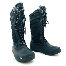 The North Face Tall Black Winter Snow Boots Womens Size 6.5