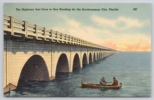 Overseas Highway Bridge Key West FL Florida Postcard