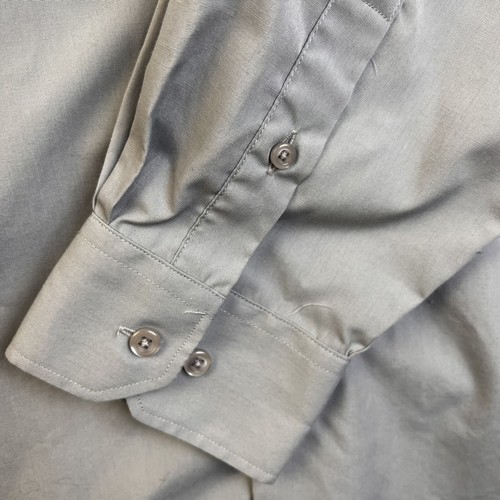 Verno Fashion Shirt Men's 19 - 19.5 36\ 37 Gray Button Up Collared Business - Picture 5 of 11