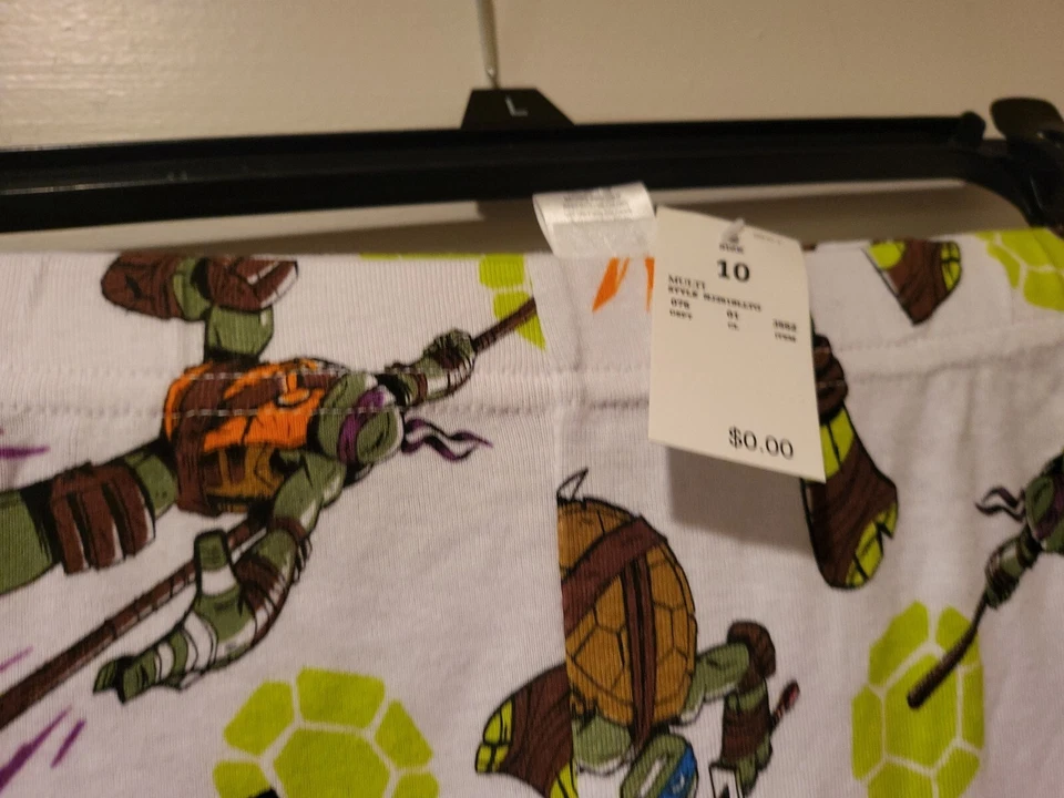 Juego de pijama Nickelodeon para niño, talla 10, Teenage Mutant Ninja Turtles. Algodón nuevo con etiquetas Foto 4 de 4