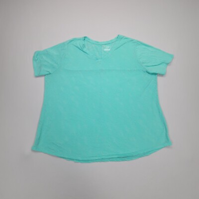 Tek Gear Shirt Womens Plus Size 2X Blue Athletic Dry Tek Gym Outdoors Ladies