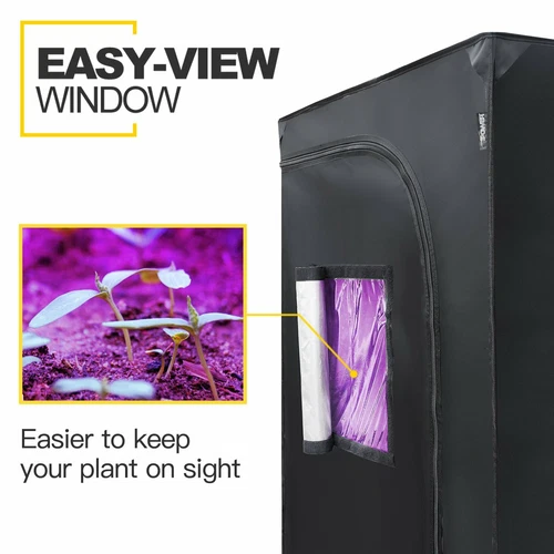 iPower 24"x24"x55" Hydroponic Water-Resistant Mylar Grow Tent for Indoor Plant - Picture 9 of 12