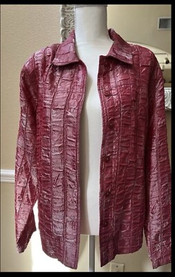 Erin London Size 2X Red lightweight button jacket