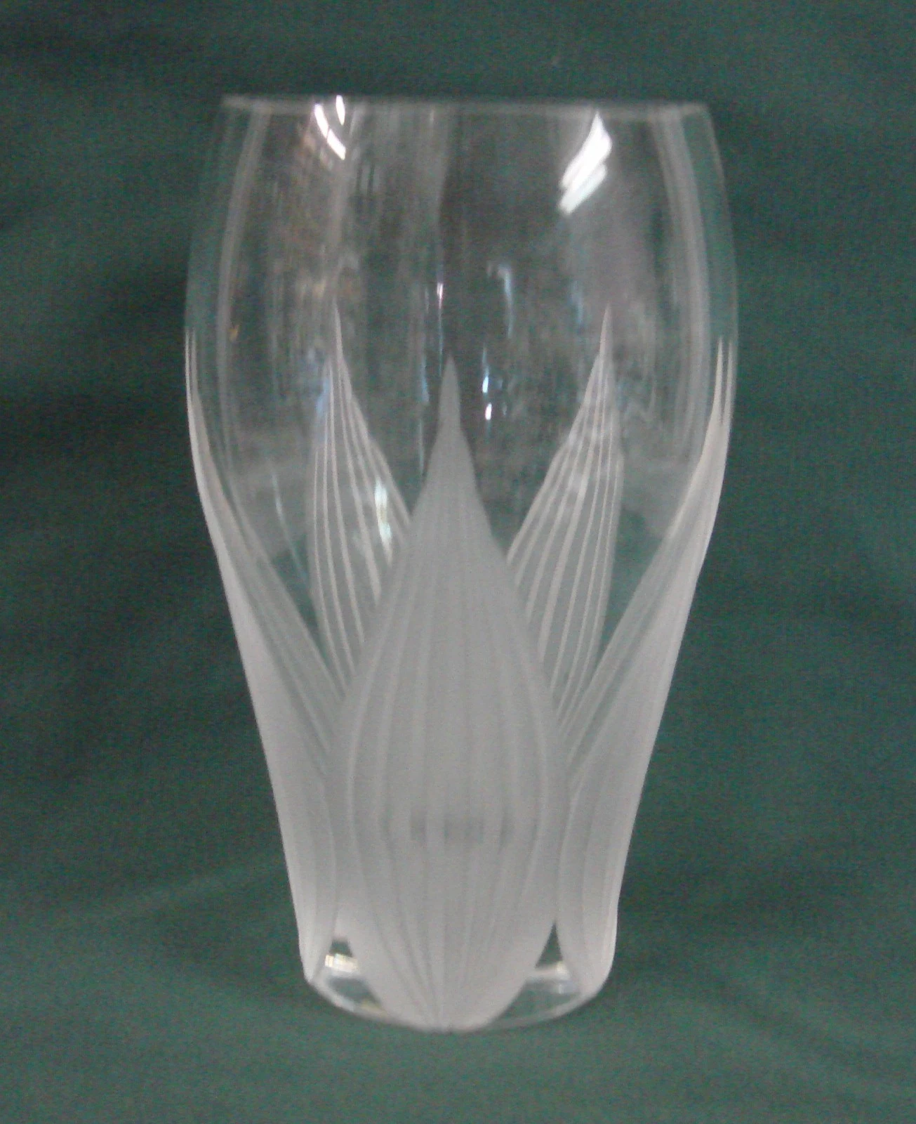 Lenox Crystal FROSTED LOTUS 6 1/2" Vase BEST