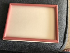 New, vintage, pink plastic needlework frame 5x7  