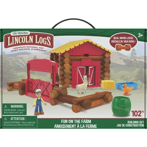 Lincoln Logs - Diversión en la granja - 102 piezas - Edad 3+ Juego de regalo para niños/niñas - Imagen 7 de 12