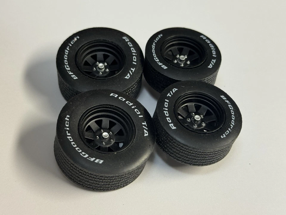 Black Sunraysia Wheels & Bf Goodrich  Radial T/A Tires 1/18 Greenlight HTF ! - Image 3 of 4