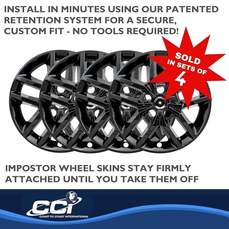 4 tapacubos negros de 18" para Jeep Grand Cherokee 2016-2022 negros Foto 2 de 3