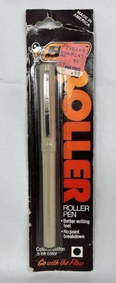 Vintage 1980 NOS Sealed BIC Roller Pen Black Ink Medium RO-1B Made In USA