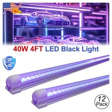LED Black Light Fixture UV 4FT 40W with US Plug Easy Installation Party D cor