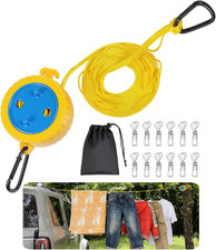 Retractable Camping Clothesline, Portable Travel Clothes Line, Windproof Laundry