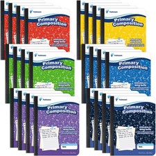 24 Pack Primary Composition Notebook,Grade K-2 Journal Wide 3 Line Ruled,80 P...
