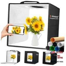 Light Box Photography, 12"x12" Photo Booth Box with 120 LED Lights 12 inches
