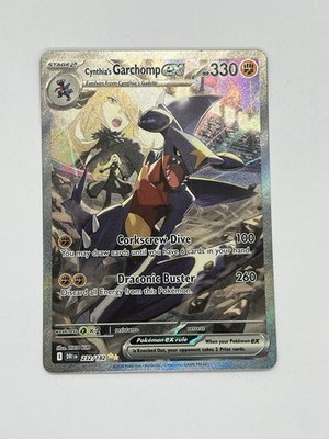 Cynthia's Garchomp ex 232/182 Sv10: Destined Rivals SIR LP (Back Right Corner)