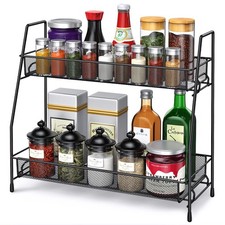 Spice Rack Organizer for Cabinet, Bathroom Organizer Countertop, Bathroom