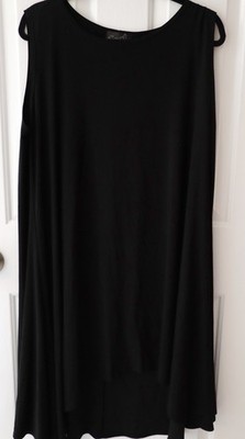 Sympli Grand Black Tunic Maxi Sleeveless Dress Women's Plus Size 3G Pre-owned