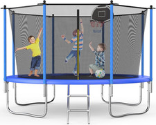 Tranpoline 10FT 12FT 14FT 16FT Tranpoline for Kids with Safety Enclosure Net Rec