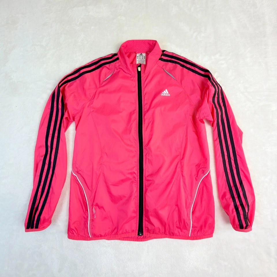 Adidas Jacke Damen 42 Rosa Gestreift Full Zip Langarm Formotion Response - Bild 1 von 4