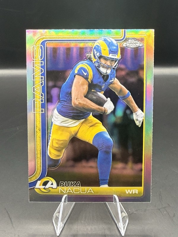 2025 Topps Chrome Puka Nacua #166 Refractor Rams