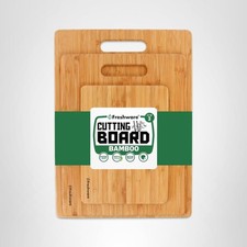Freshware Bamboo Cutting Board Set of 3, Wooden Cutting Boards for Kitchen, Knif