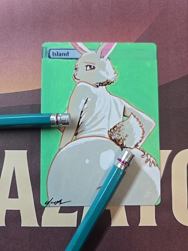Hand-Painted MTG Island Card Alter – Haru Beastars Fan Art BAZAYO - Image 2 of 3