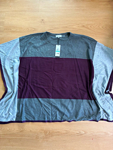 women Calvin Klein Adults XL Big & Tall Colorblock Knit Crew Neck Sweater