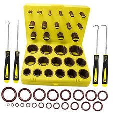 382 Pcs SAE Viton O Ring Assortment Kit 30 Sizes Brown O-Ring Set for Various