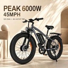 Electric Dirt Bike for Adults 6000W 45MPH 100Mile Fast 52V Mountain Road Bicycle