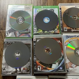 Untested As Is Video Game Mixed Lot of 8 Disc and Case Bundle Wii Xbox PS3