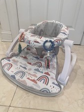 Portable Baby Chair Sit-Me-Up Floor Seat with 2 Developmental Toys, Rainbow Show
