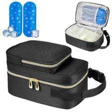 Breastmilk Cooler Travel bag with Ice Pack,Portable Breastmilk Cooler Bag wit...